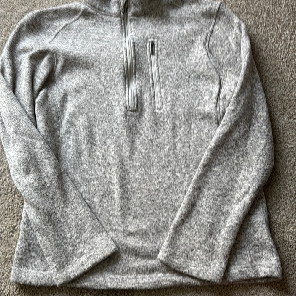 Woolrich Men's Light Gray Zip-Up Sweater